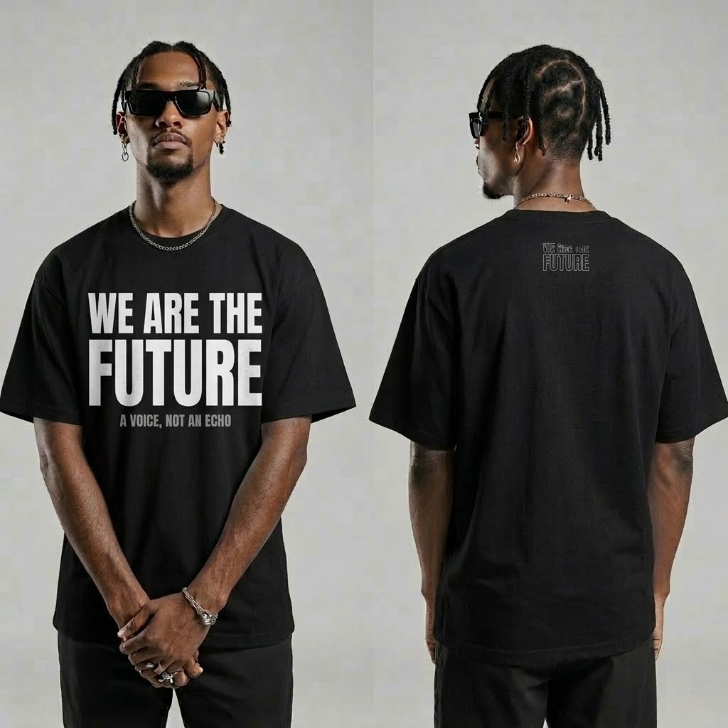 We Are The Future Black Graphic Tee – Urban Streetwear T-Shirt