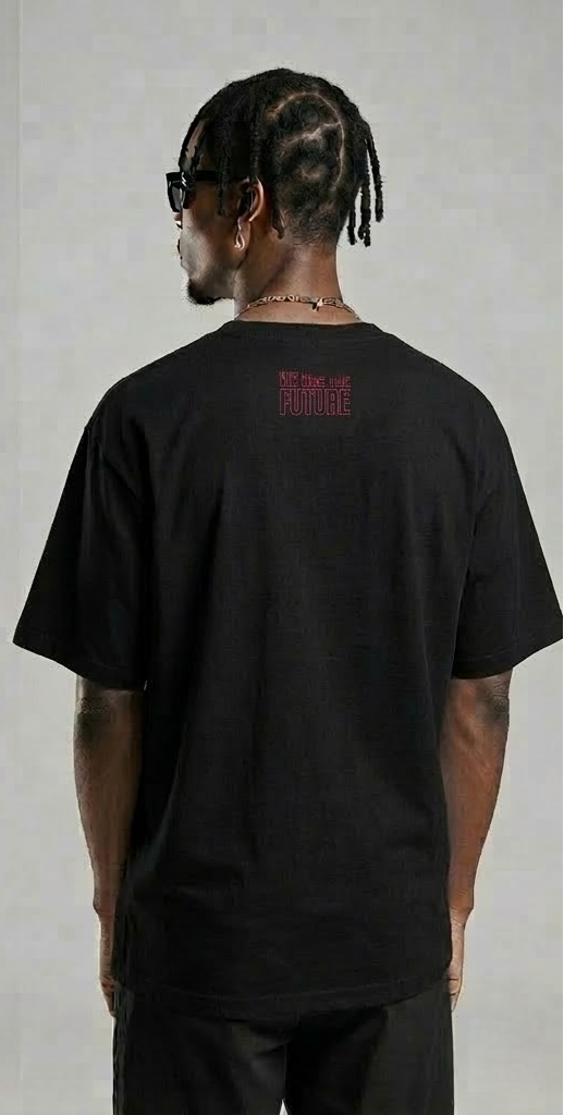 We Are The Future Red Text Black T-Shirt – Urban Streetwear Graphic Tee