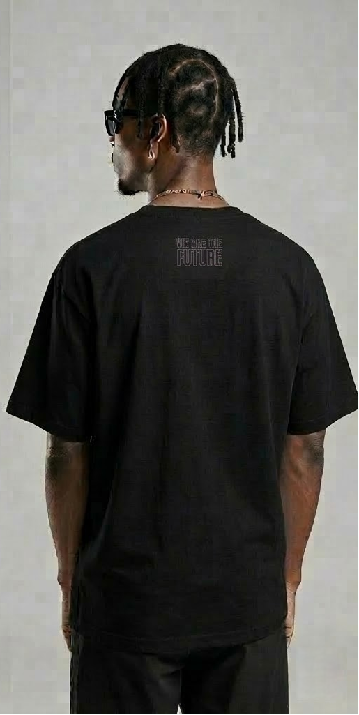 We Are The Future Grey Text Black T-Shirt – Urban Streetwear Graphic Tee