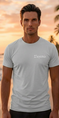Greek Santorini Grey T-Shirt – Summer Travel Graphic Tee for Men