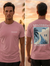 Greek Santorini Pink T-Shirt – Summer Travel Graphic Tee for Men