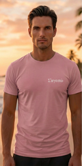 Greek Santorini Pink T-Shirt – Summer Travel Graphic Tee for Men